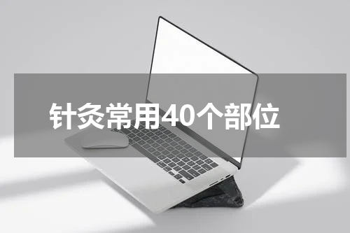 针灸常用40个部位