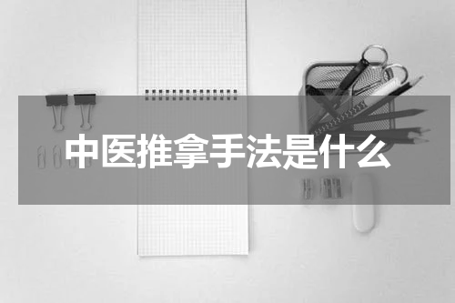 中医推拿手法是什么