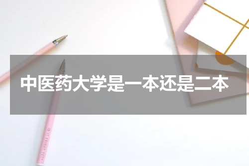 中医药大学是一本还是二本