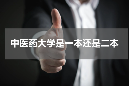 中医药大学是一本还是二本