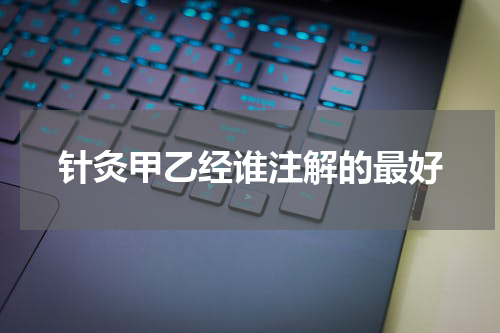 针灸甲乙经谁注解的最好