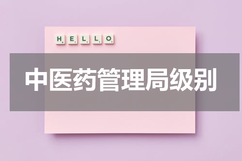 中医药管理局级别