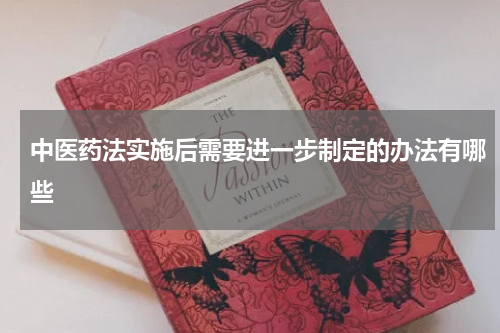 中医药法实施后需要进一步制定的办法有哪些