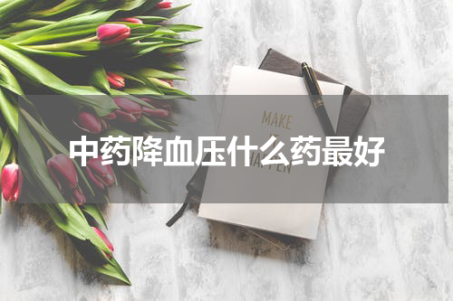 中药降血压什么药最好