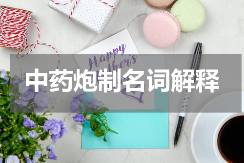 中药炮制名词解释