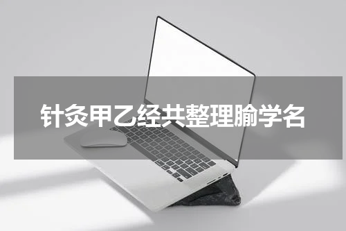 针灸甲乙经共整理腧学名