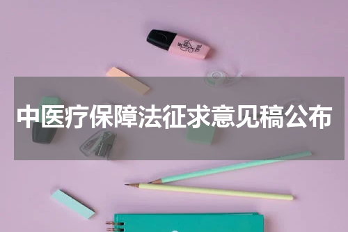 中医疗保障法征求意见稿公布