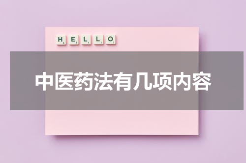 中医药法有几项内容