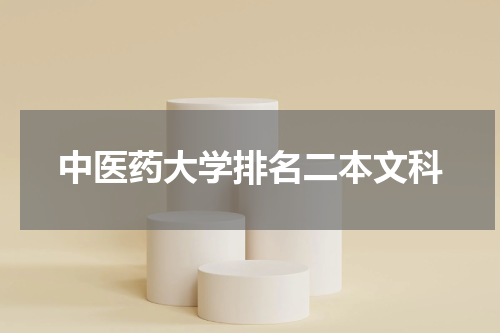 中医药大学排名二本文科