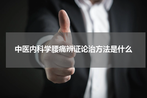 中医内科学腰痛辨证论治方法是什么