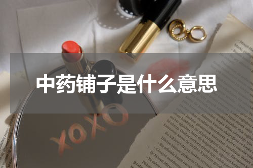 中药铺子是什么意思