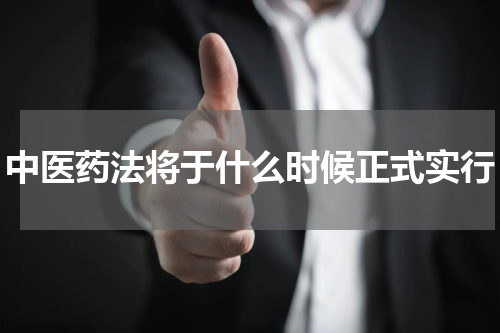 中医药法将于什么时候正式实行