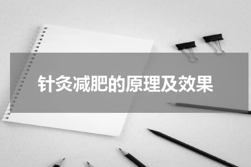 针灸减肥的原理及效果