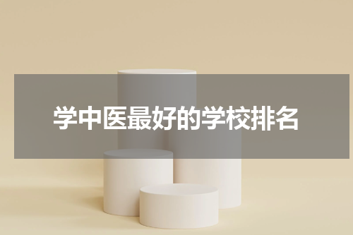 学中医最好的学校排名