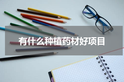 有什么种植药材好项目