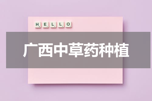 广西中草药种植