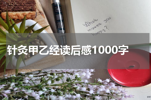 针灸甲乙经读后感1000字