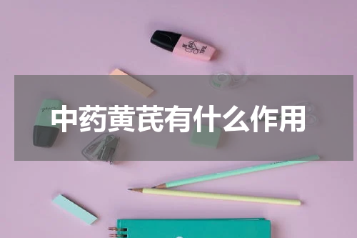 中药黄芪有什么作用