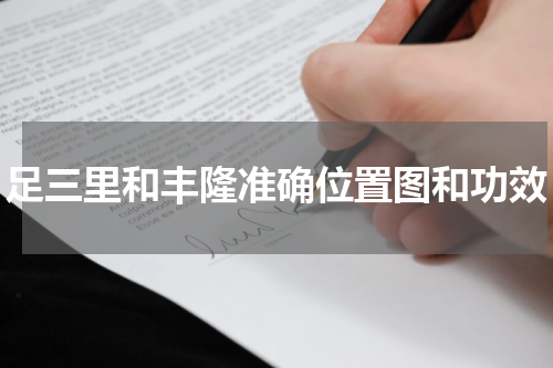 足三里和丰隆准确位置图和功效