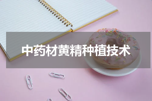 中药材黄精种植技术