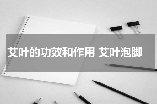 艾叶的功效和作用 艾叶泡脚