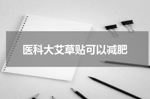 医科大艾草贴可以减肥