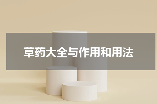 草药大全与作用和用法