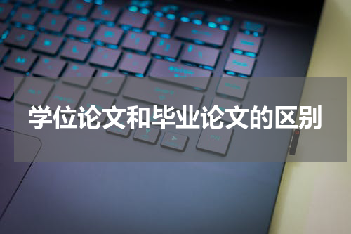 学位论文和毕业论文的区别