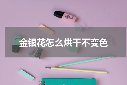 金银花怎么烘干不变色