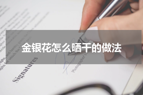 金银花怎么晒干的做法