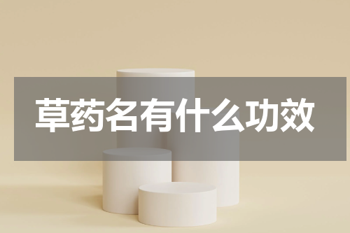 草药名有什么功效