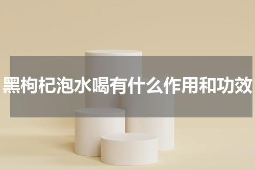 黑枸杞泡水喝有什么作用和功效