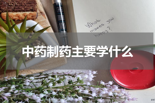 中药制药主要学什么