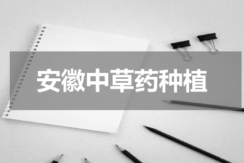 安徽中草药种植