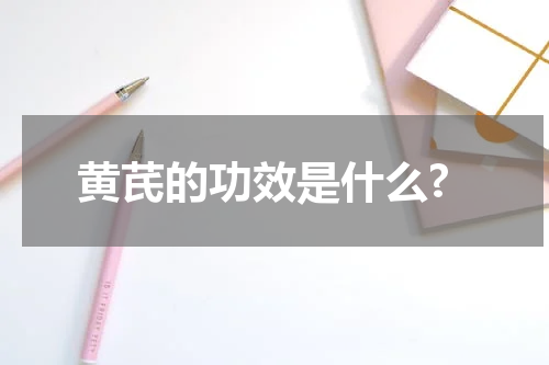 黄芪的功效是什么?
