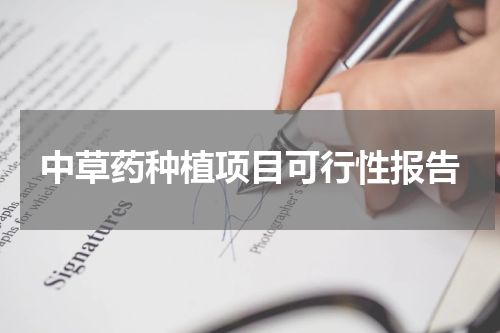 中草药种植项目可行性报告