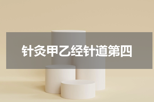 针灸甲乙经针道第四