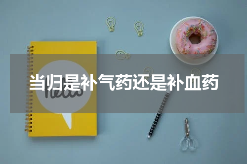 当归是补气药还是补血药