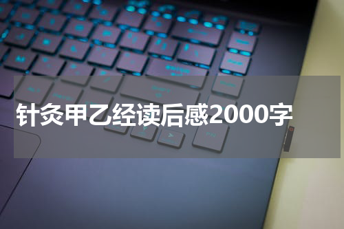 针灸甲乙经读后感2000字