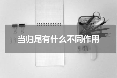 当归尾有什么不同作用