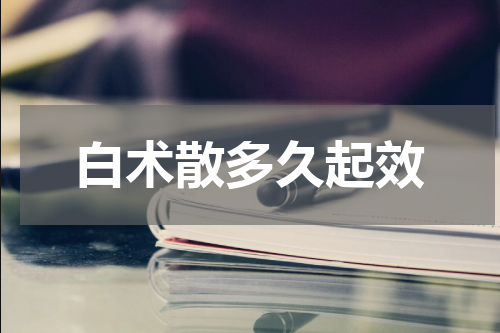 白术散多久起效