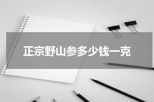 正宗野山参多少钱一克