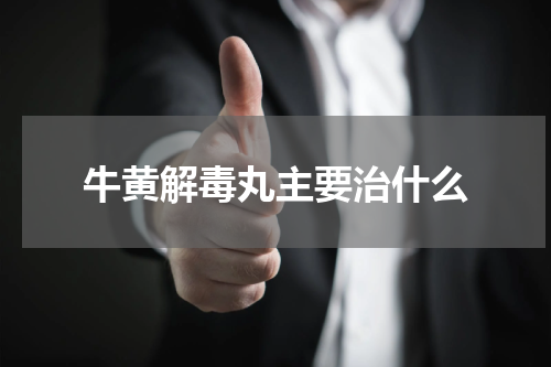 牛黄解毒丸主要治什么
