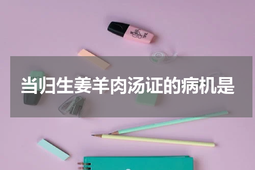 当归生姜羊肉汤证的病机是