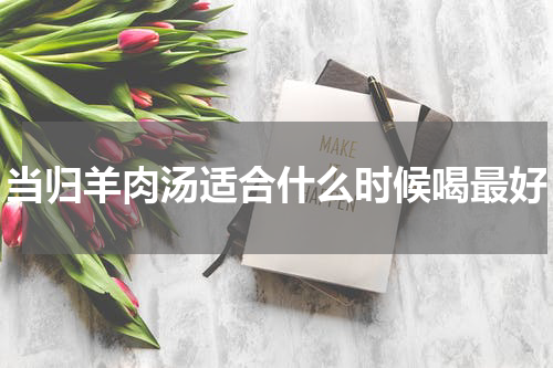 当归羊肉汤适合什么时候喝最好