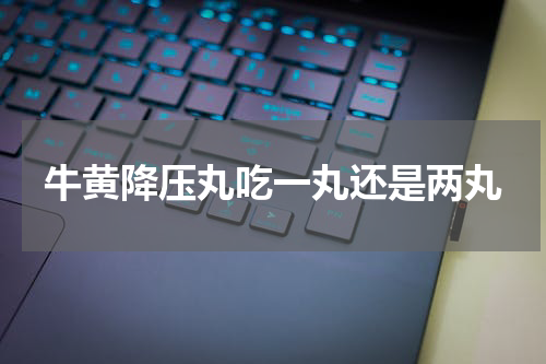 牛黄降压丸吃一丸还是两丸