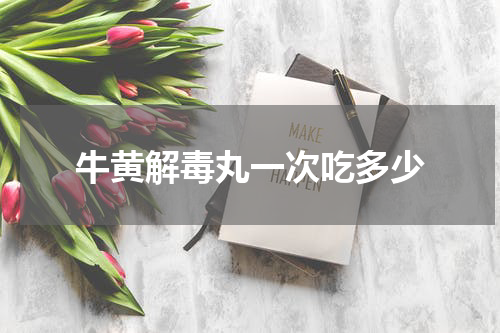 牛黄解毒丸一次吃多少