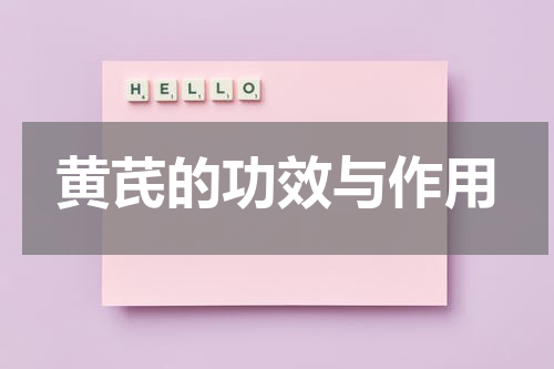 黄芪的功效与作用