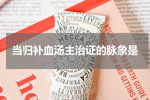 当归补血汤主治证的脉象是