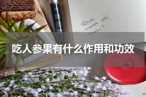 吃人参果有什么作用和功效